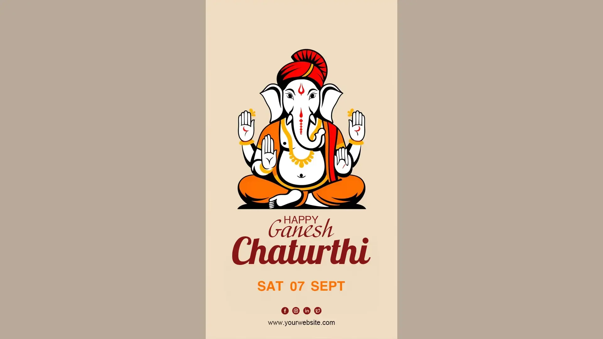 Spiritual Happy Ganesh Chaturthi Instagram Story image